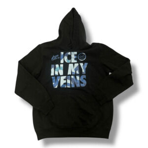 Hoop Culture Ice In My Veins Black Hoodie Size Large